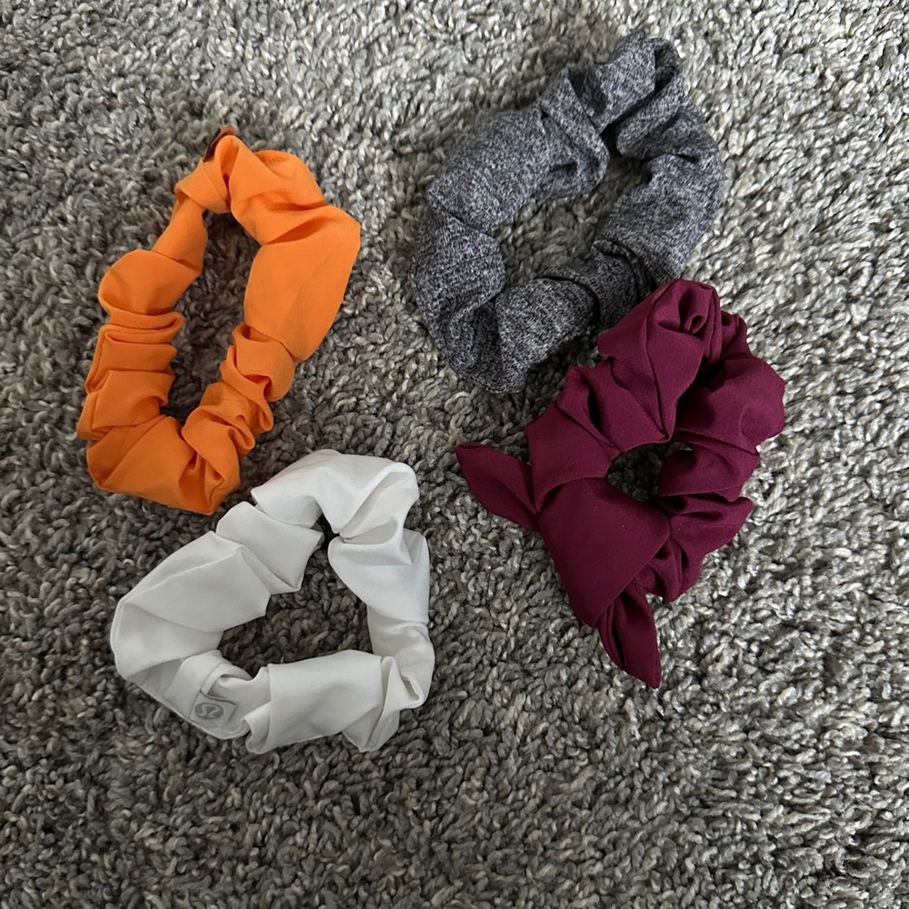 Four Lululemon Scrunchies